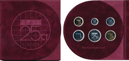 Holland 1998 - Proof møntsæt - Tema 25 cent