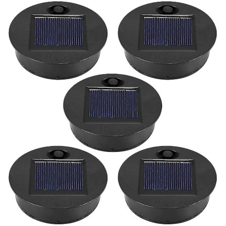 5-pack reservdelar för solcellslampor (övre diameter 7 cm, nedre diameter 6 cm), 7 varmvita LED-lampor, vattentäta [LGL]