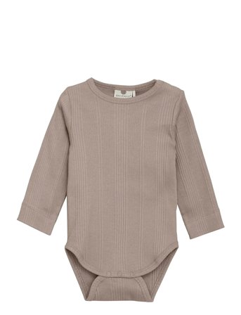 En Fant Body Ls Rib - Beige - 68