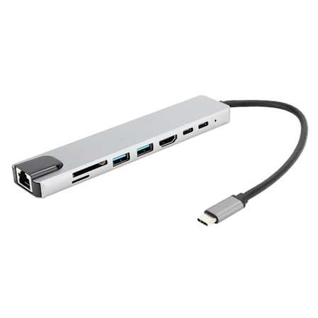 8 i 1 Typ-C till 4k för Hdmi Dockningsstation Adapter Snabbladdare Dockningsstation