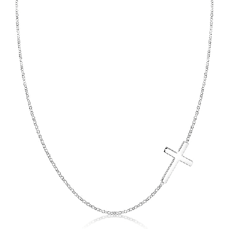 Klassiskt kors 925 Sterling Silver Damhalsband