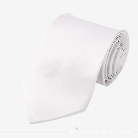 #Herrar klassisk slips, vit, 8 cm#