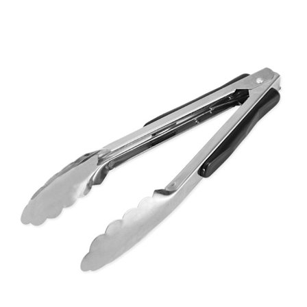 Silikon- og rustfritt stål-tang, ikke-klebende BBQ- og mattang, brødtang