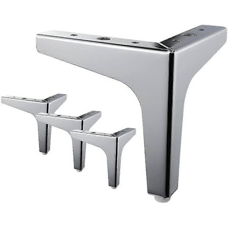 10 cm møbelben, 4 moderne metall trekantmøbler