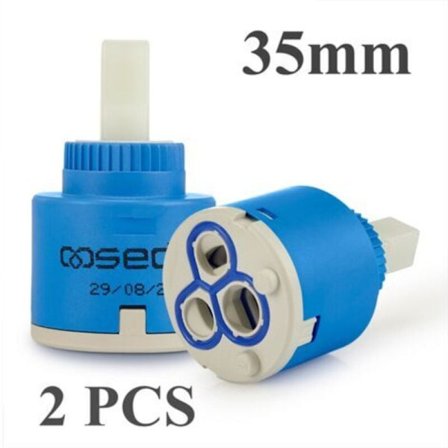 2 stk. 35 mm keramisk patron til etgrebsarmaturer