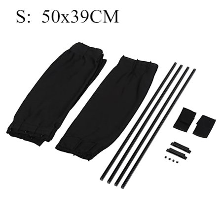2 stk Universelle Bilsolskjermer Sidevindu Gardin Auto Foldbar UV-Beskyttelse Svart Rent Stoff Solskjerm Persienner Deksel Bil-Styling