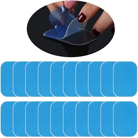 20 stk. GEL-PUDER, EMS-Udskiftningspuder, Ledende Gel-Puder Klæbende Elektroder, ABS Fitness Elektriske Stimulatorpuder, EMS-Træner Gel-Puder Toner