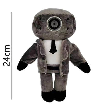 Skibidi Toalett Plysj 30 cm Anime Plysj Plysj Plysj Kosedyr Myk Morsom Plysj Barn Jul Bursdagsgaver Dukke Light Grey