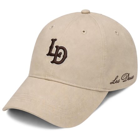 Les Deux | Dunkelbraune LD Logo Dad-Kappe für Männer - Herren Caps
