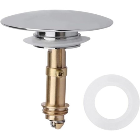 66mm Klikk-klakk-propp for kjøkkenvask, baderomsvask, baderomsvask, forkrommet solid