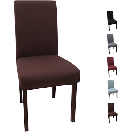 6 stk moderne elastiske spisestuestoltrekk, vaskbare avtagbare S