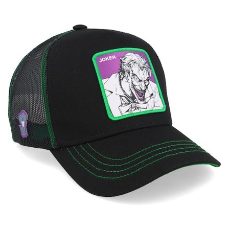 Capslab - Schwarz trucker Cap - DC Comics Joker Black Trucker @ Hatstore