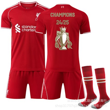 Xbi- Liverpool Championship Commemorative Edition Gold Trophy Gamla och nya fotbollströjor