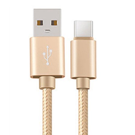 USB-C/Type-C Snabbladdningskabel 200cm (Slitstark/Metallhuvuden)
