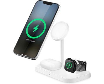 Andersson-WSC- Q2200 - Magnetic Wireless Charger S - B-vare-Magnetisk trådløs ladestasjon - 3i1-Power-Mobiltilbehør