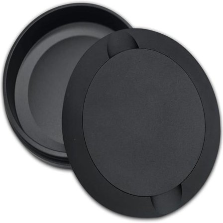 2025 Siste Modell Matt Svart Metall Zyn Prilla Beholder – Doble Rom Oppbevaringsboks med Sikkert Lokk Svart