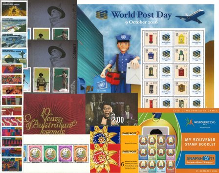 Hele verden - Kunst/Historie - 3 hæfter, 3 sæt og 5 miniark - Postfrisk