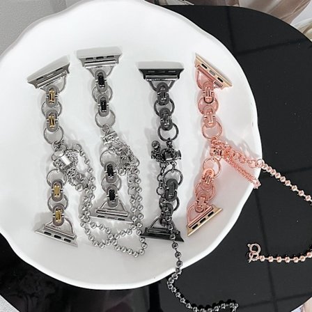 Klokkereim for Apple Watch iWatch Rose gull 42/44/45mm