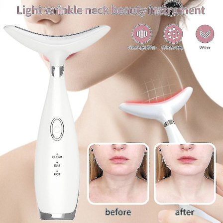 Anti-rynke hals ansigtsløftningsenhed LED foton terapi hals hudopstrammende skønhedsinstrument Xfx