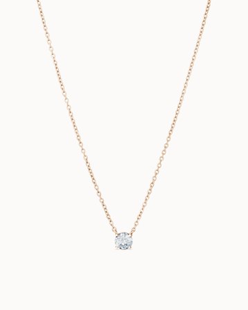 Paloma Diamond Necklace Round Diamond 0.30 carat - 18K Rose Gold Lab-Grown Diamond