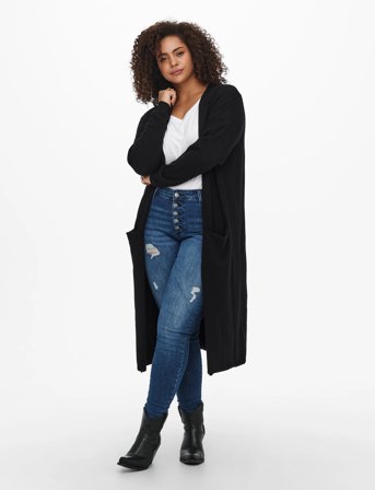 ONLY Carmakoma Carnew Esly Life Ls Open Long Card Noos - Black - 42-44