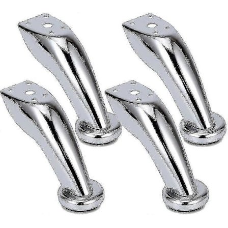 Kraftige møbelben, kompatible med sofaer, 4 stk. ben i rustfrit stål, kompatible med skabe og taburetter