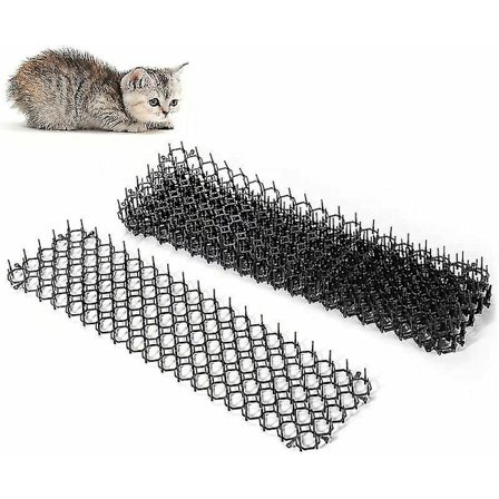 Hagegjerde Kattfrastøtende Matte, Kattpigger - 6-pakning Kattfrastøter med Pigger, Tornnett Hundfrastøtende Matte