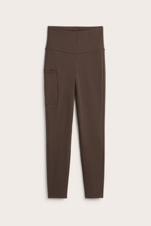 Kappahl | Treningstights med lomme Brun XL | Brun
