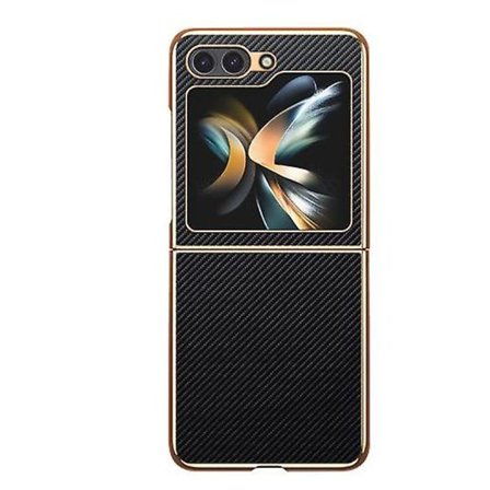 Lyxig plätering av kolfiber, stötsäkert, tunt case för Samsung Galaxy Z Flip 5
