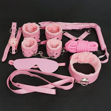 8 Deler BDSM Sex Sett Bondage Restriksjoner Sett Voksne Par Sex Leker med Justerbare Håndjern Ankelmansjett Bondage Kolleksjon Sett