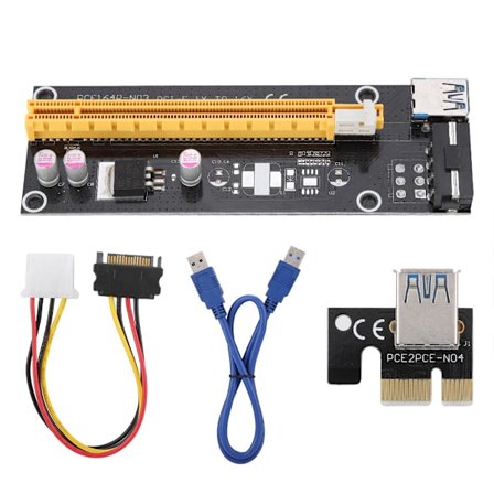 60cm PCI-E 1X till 16X Extender Riser Card Adapter PCI-E USB3.0 Adapter för Bitcoin Mining