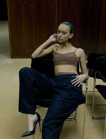 CHANTELLE Softstretch Padded Bralette / Print - Brown - XS/S