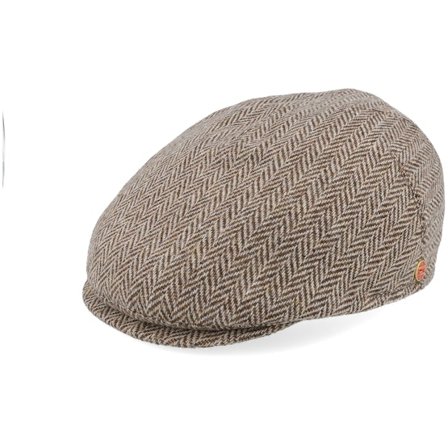 Mayser - Bege flatcap Boné - Sidney Plus Amaro Beige Flat Cap @ Hatstore