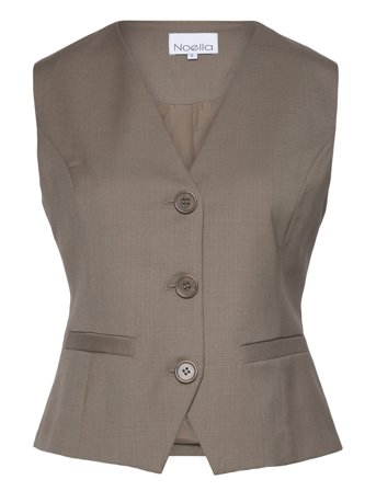 Kasaundra Vest Blazers Sleeveless Blazers Brown Noella