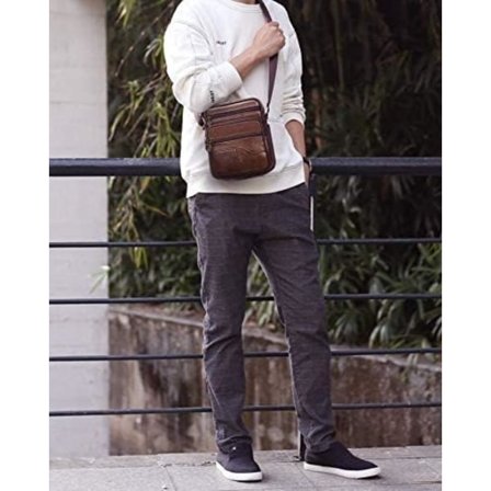 Mænds Crossbody Taske Ægte Læder Lille Crossbody Taske Mænd Shou