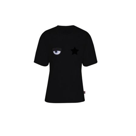 Chiara Ferragni Collection, Eye Star T-shirt Czarny, Kobieta, Rozmiar: M