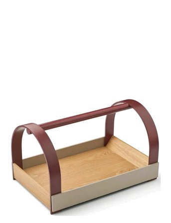 Gejst Kydo Tray Oak Grey Burgundy - 23.5CM X 40.5CM X 27CM