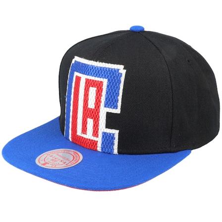 Mitchell & Ness - NBA Sort snapback Kasket - Los Angeles Clippers 8 Bit Xl Black/Royal Snapback @ Hatstore