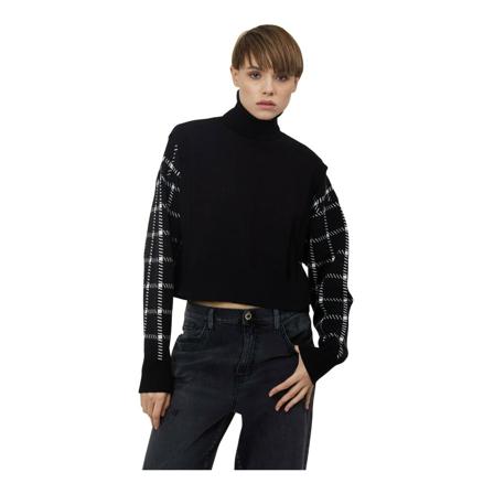 Silvian Heach Short turtleneck sweater Sort, Dame, Størrelse: XL