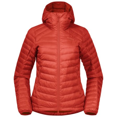 Bergans Røros Down Light Women's Jacket With Hood Women middle-layer down jackets Red XS