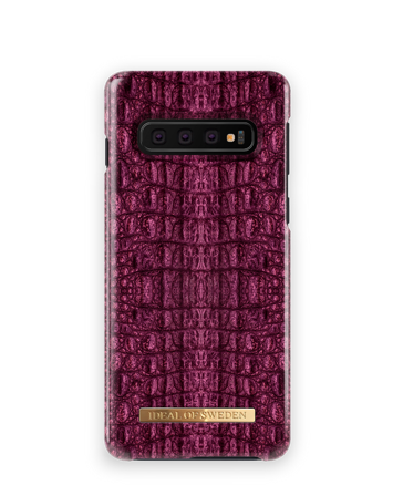 Female deksel, Galaxy S10 Burgundy Croco, iDeal of Sweden
