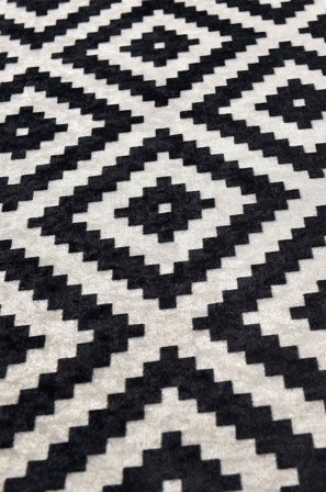 Conceptum Hypnose - Matto Black patterned - Musta - Sileät matot - 140X190 - - Homeroom