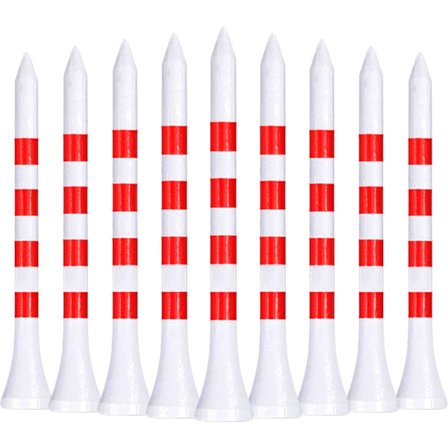 Golftees med høydemarkeringer - 70 mm, pakke med 100, miljøvennlige, redusert friksjon [HK]