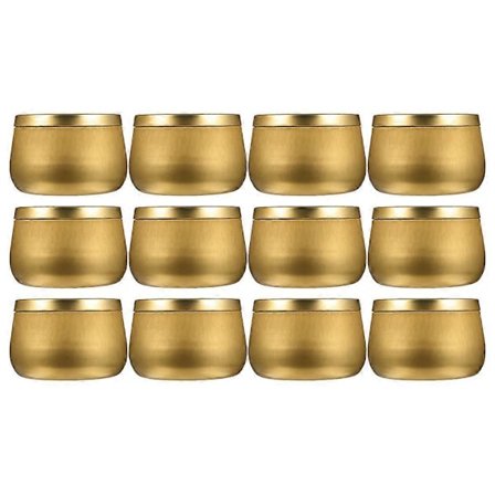 12 st Plåtburkar Runda Förseglade Burkar Godis Snacks Förpackningslådor Partygåvor