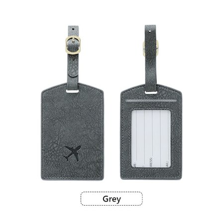 Bagageetikett med Namnkort - PU Reseetikett för Väskor och Resväskor, Förhindra Förlust av Bagage