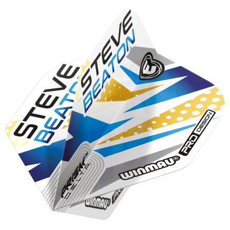 Winmau Darts Flights Steve Beaton Legacy Prism Delta Standard 9pcs/pack Blue/White/Gold Professional Translucent Design