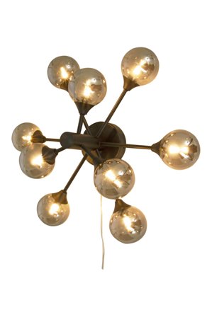 Aneta Lighting COSMOS vegglampe/plafond bygel, svart/sotet, 9xG9, med ledning som kan fjernes