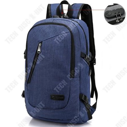 Multifunktionell Ryggsäck - Tech Discount - Larm - Vattentålig - 15,6 tum - USB