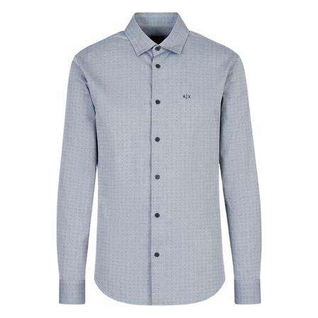 Armani Exchange, Formal Shirts Grijs, Heren, Maat:M