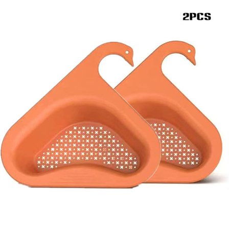 1/2 ST Handfat Silkorg Triangulärt hörn Hängande Diskbänk Matavfallsfilter Multifunktionellt avloppsställ